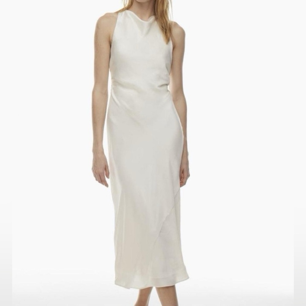 Aritzia Portrait Satin Midi Dress
